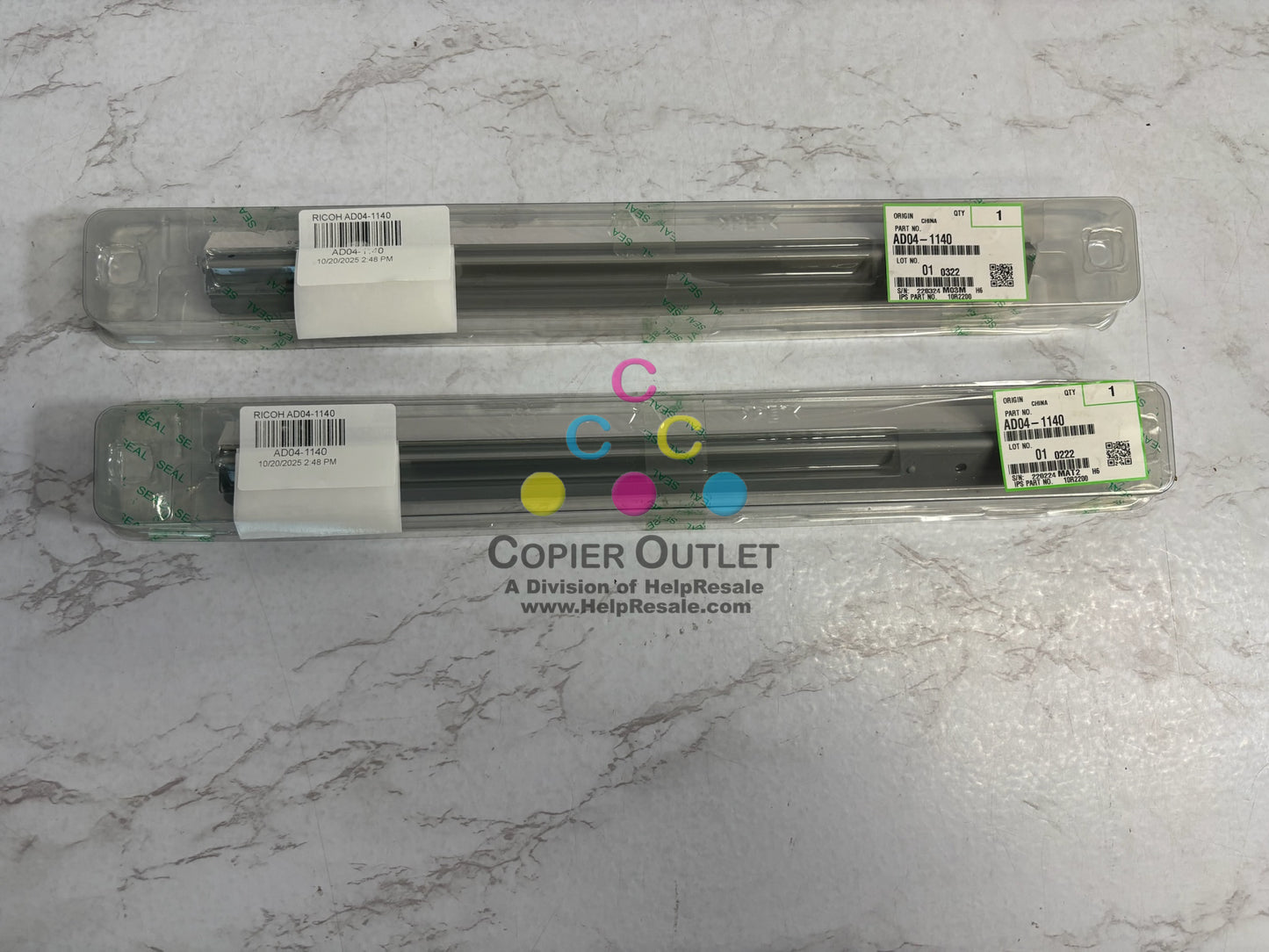 2 Genuine Ricoh Aficio 1060,1075,2051 Drum Cleaning Blade AD041140 (AD04-1140)