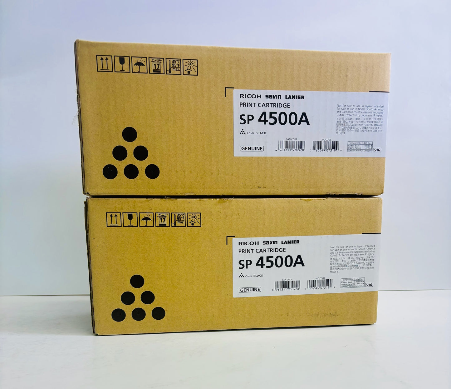 2 Genuine Ricoh SP3600DN/3600SF Black High Yield Toner Cart 407319,SP 4500A