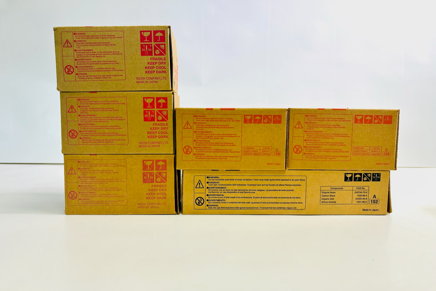 6 Genuine Ricoh Savin Lanier 2228C,C2820 MMMYYK Toner  884902,909,908