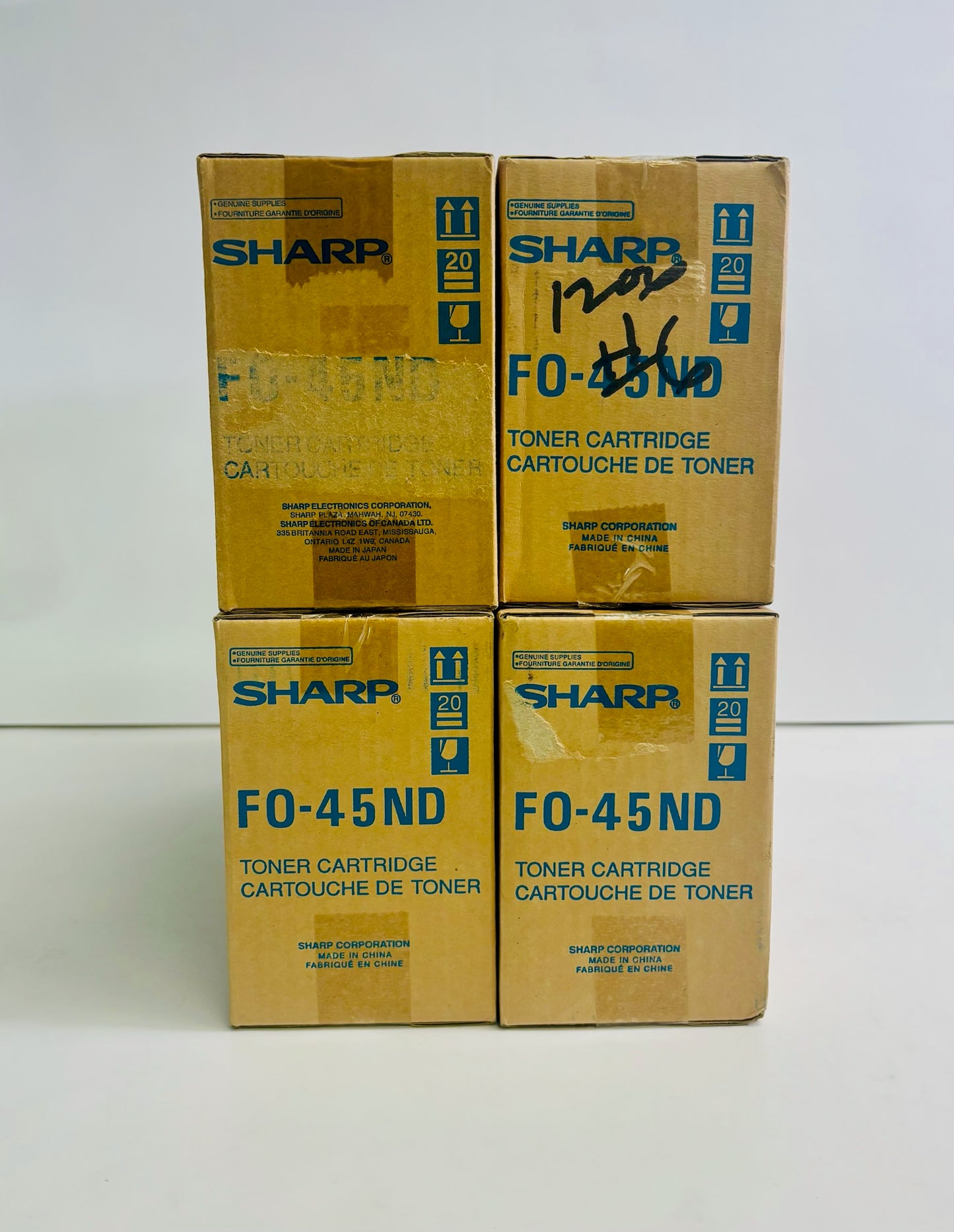 4 Genuine Sharp FO-4500/FO-5500/FO-5600 Black Toner Cartridge FO-45ND(F045ND)