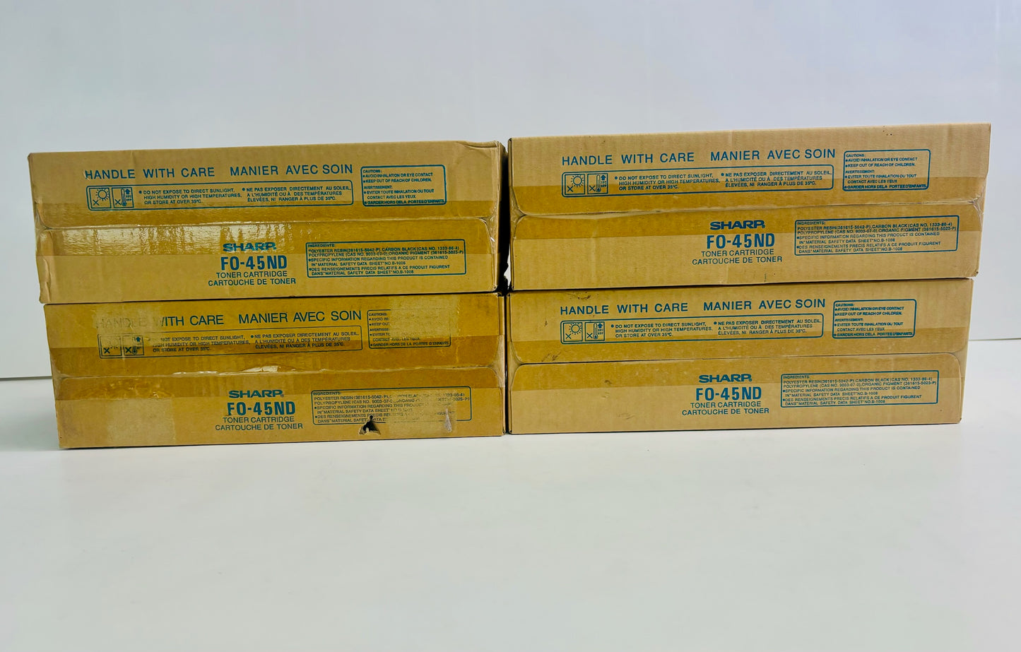 4 Genuine Sharp FO-4500/FO-5500/FO-5600 Black Toner Cartridge FO-45ND(F045ND)