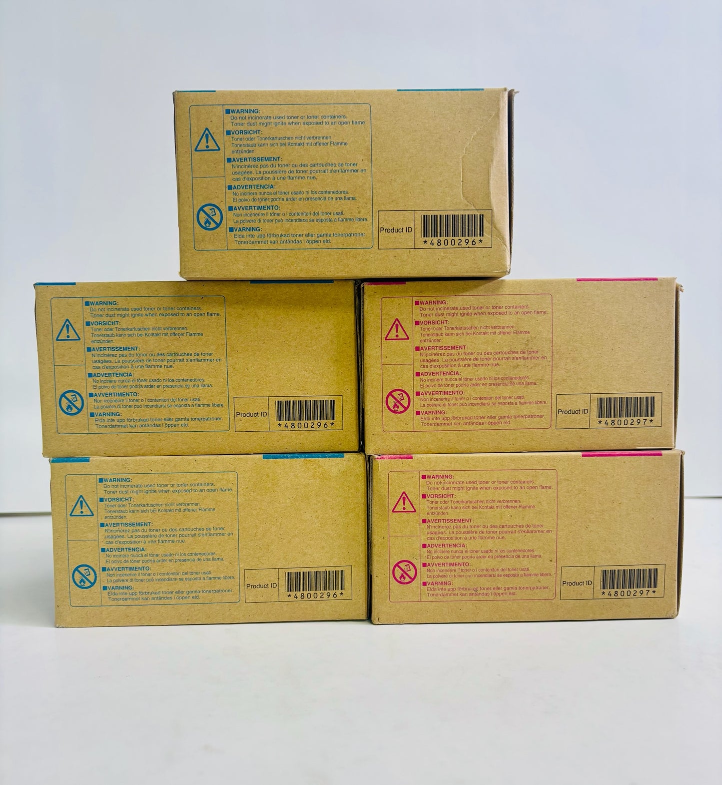 5 OEM Lanier LP332C LP335C Cyan & Magenta Toner Cartridge 888468,888469