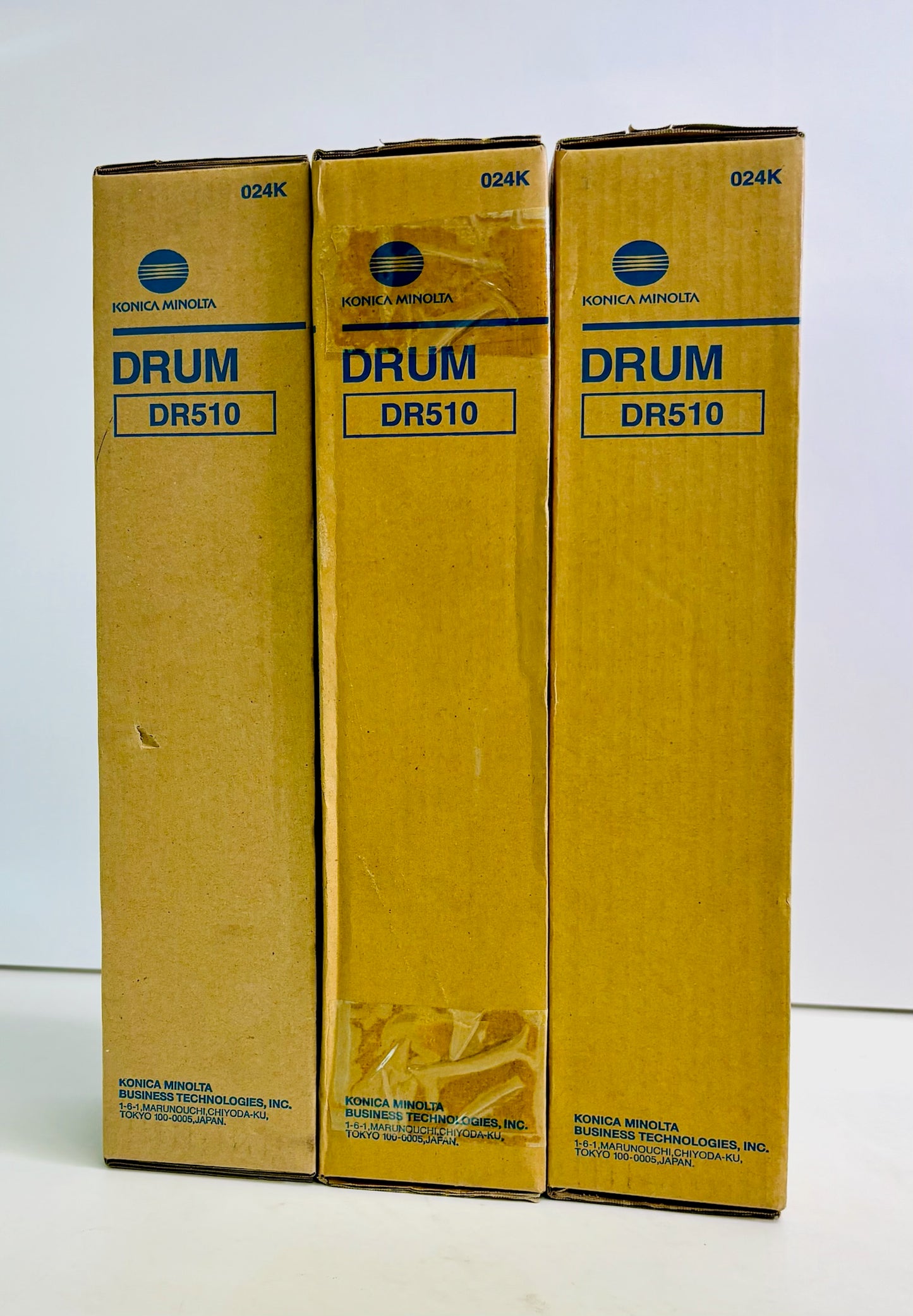 3 Genuine Konica Bizhub 360/361/420/421/500/501 Drums DR510 DR-510, 024K