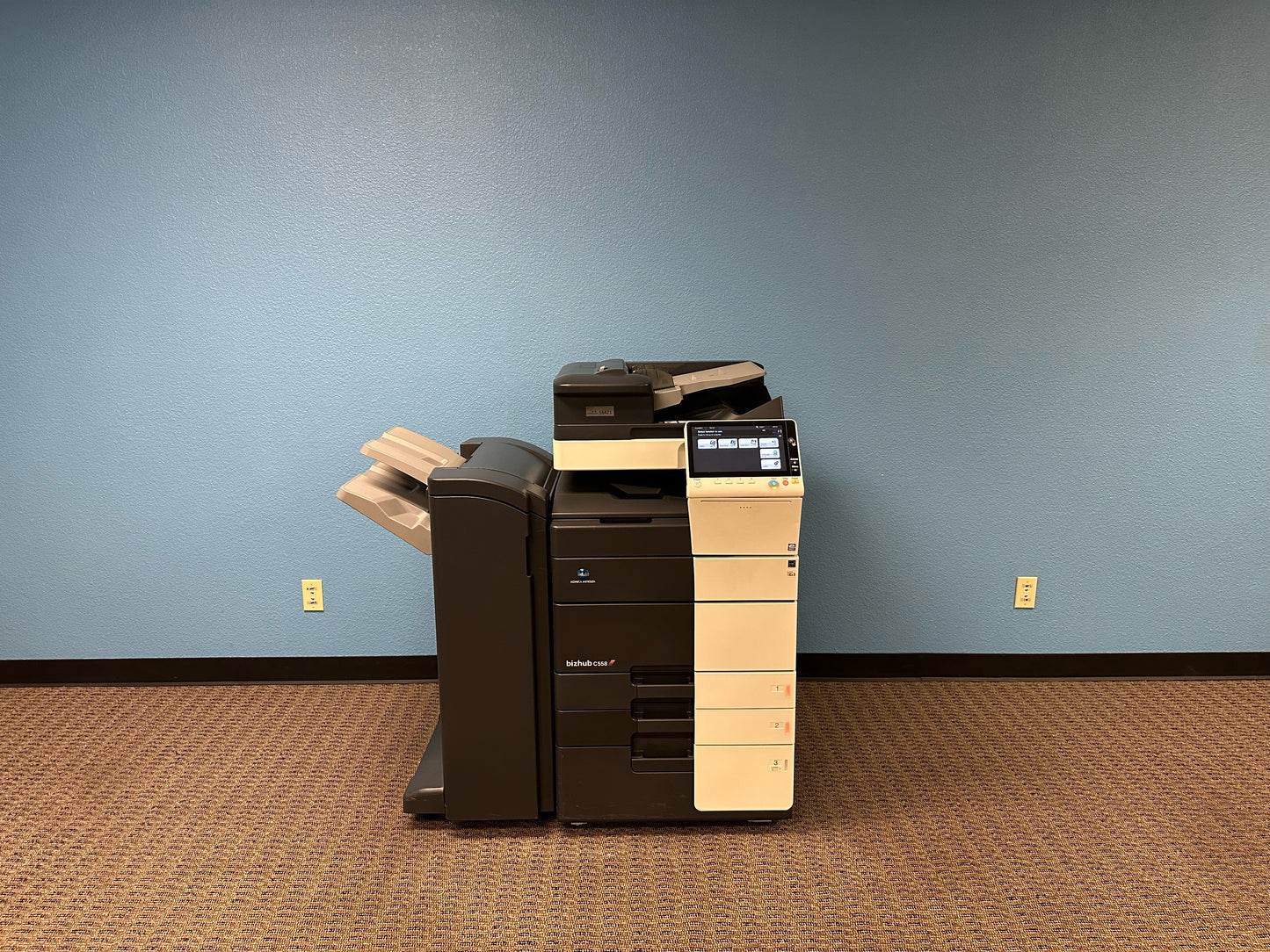 Demo Konica Minolta Bizhub C558 Color Copier Printer Finisher Fax Low Usage 17K
