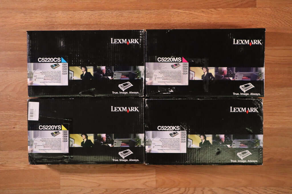 Genuine Lexmark C522 CMYK Toner Set C522,C524,C530,C532,C534 Same Day Shipping!! - copier-clearance-center