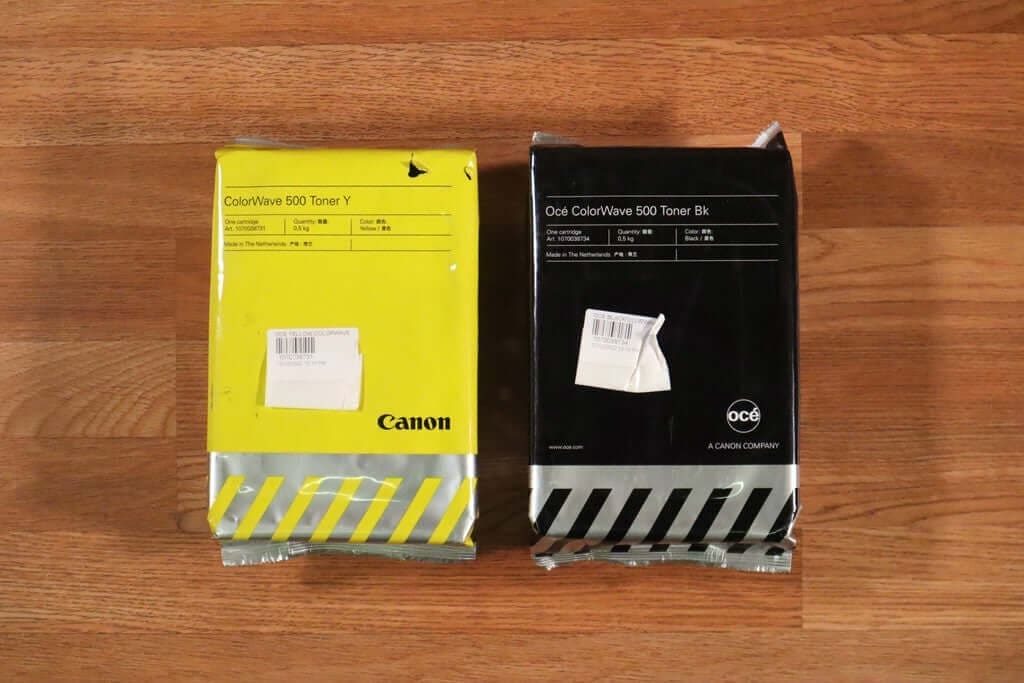 Genuine Lot of 2 Canon/Oce ColorWave 500 YK Toner 1070038731,34 Same D