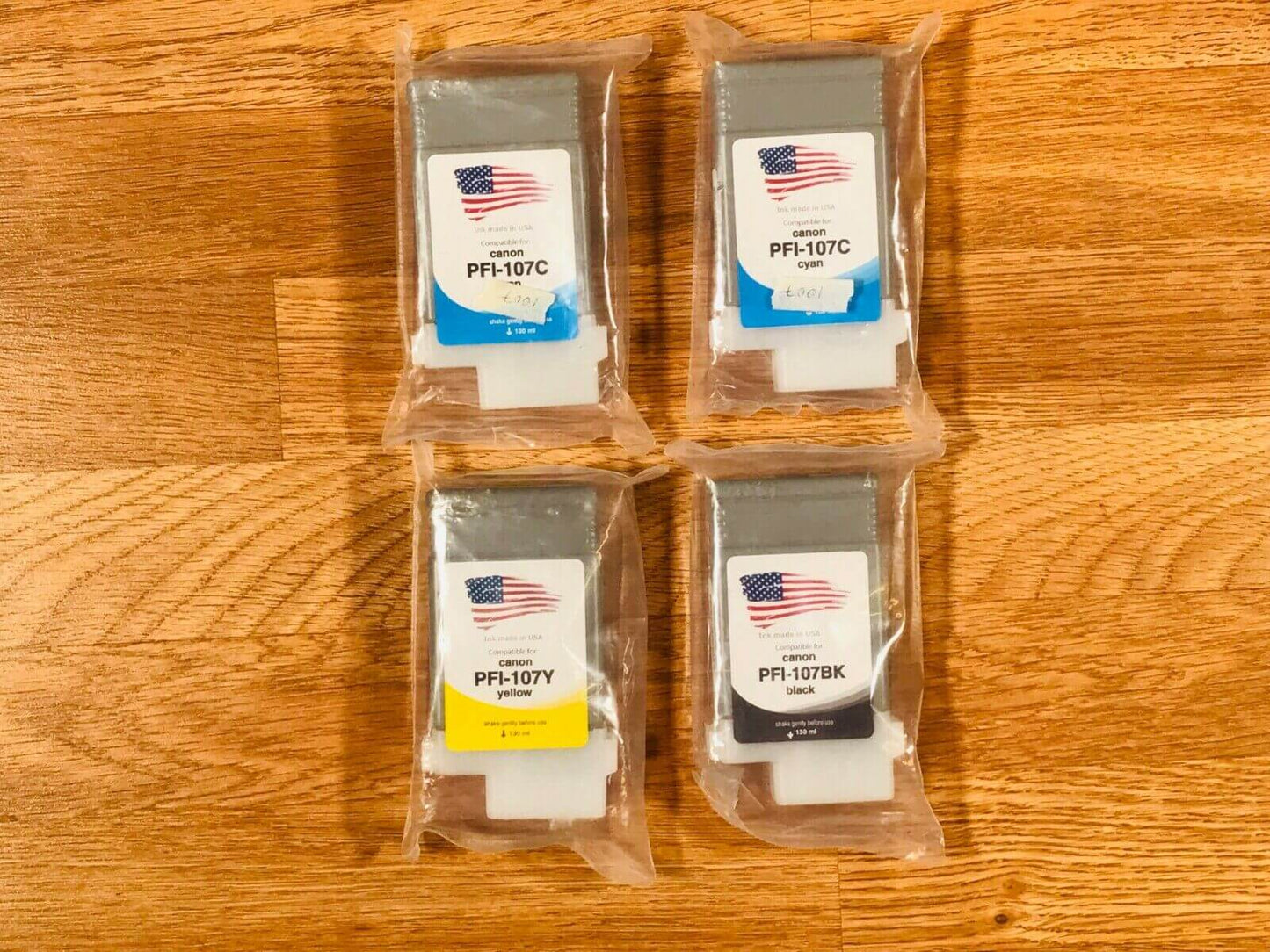 Lot of 4 Compatible Canon PFI-107 C C Y K For imagePROGRAF iPF680 Priority Mail - copier-clearance-center