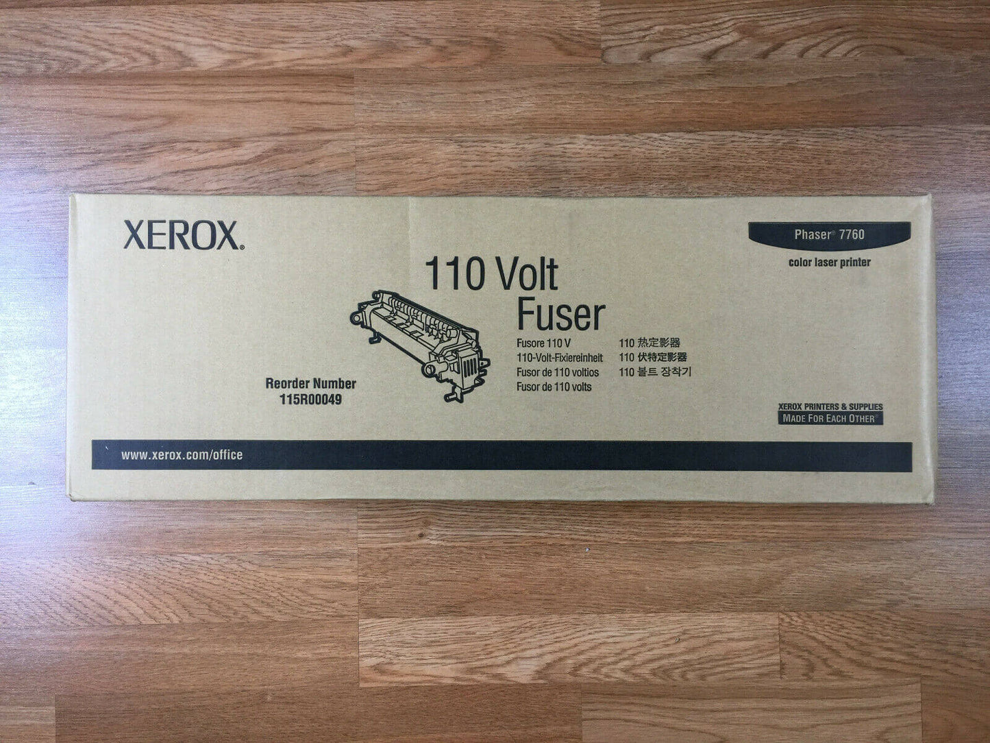 Genuine Xerox Phaser 7760 110v Fuser 115R00049 Color Laser Printer - copier-clearance-center
