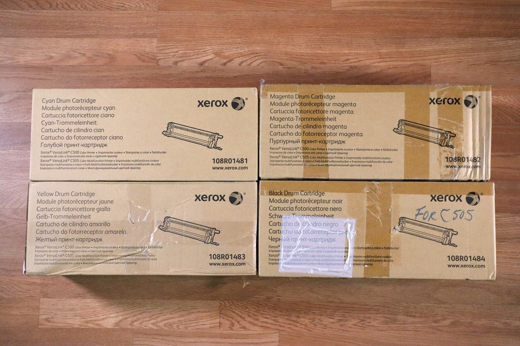 Xerox CMYK Drum Cartridge Set 108R01481,82,83,84 VersaLink C500, C505 Same Day!! - copier-clearance-center