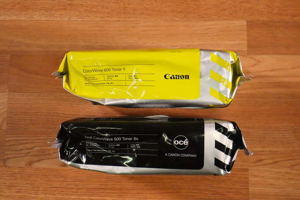 Genuine Lot of 2 Canon/Oce ColorWave 500 YK Toner 1070038731,34 Same Day Ship!!! - copier-clearance-center