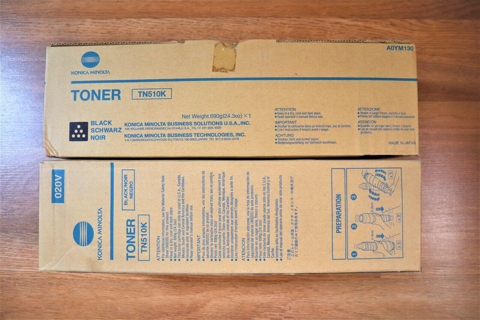 Genuine Lot Of 2 Konica TN510 Toner Black For Bizhub Pro C500 Same Day Shipping! - copier-clearance-center