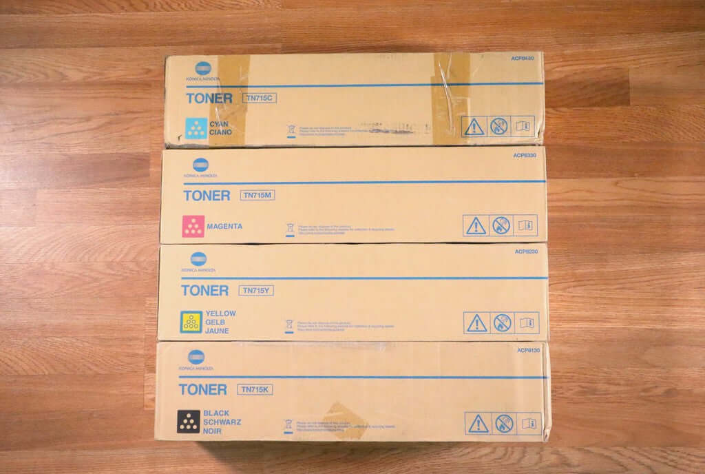 Konica Minolta TN715 CMYK Toner Set ACP8130,ACP8230,ACP8330,ACP8430 bizhubC750i - copier-clearance-center