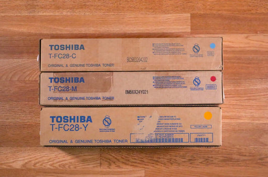 Toshiba T-FC28 CMY Toner Cart. Set e-STUDIO2820C/2830C/3520C/3530C/4520C/2330C - copier-clearance-center