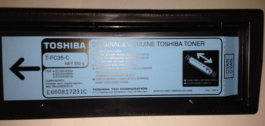 Genuine Toshiba T-FC35-C Cyan Toner for e-Studio 2500C 3500C 3510C SAME DAY SHIP - copier-clearance-center