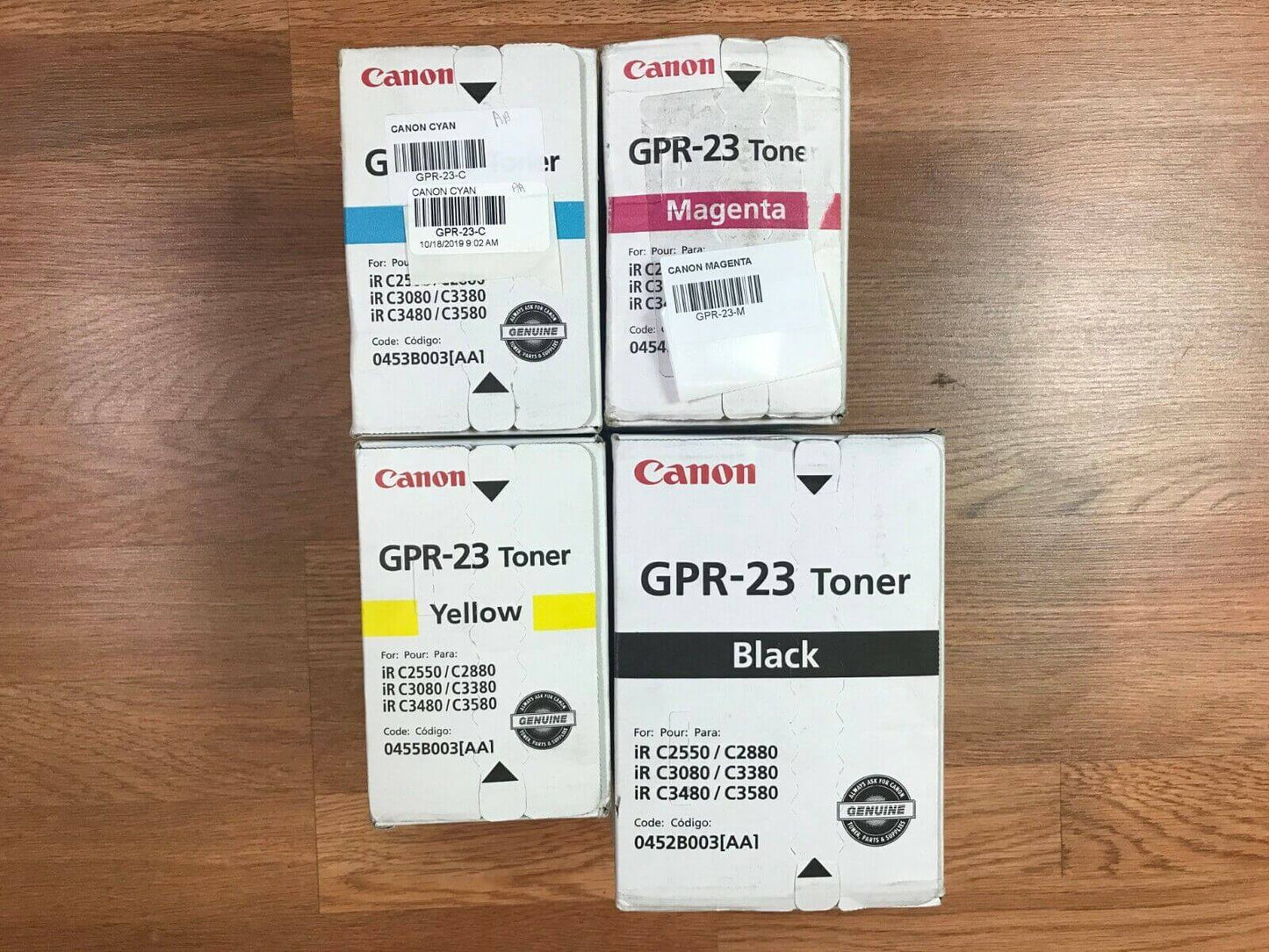 OEM Canon GPR-23 CMYK Toner Set For iR C2550 C2880 C3080 C3380 FedEx 2Day Air!!! - copier-clearance-center