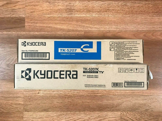 Lot Of 2 Kyocera TK-5207 CK Toner Kit For TASKalfa 356ci Same Day Shipping!!! - copier-clearance-center