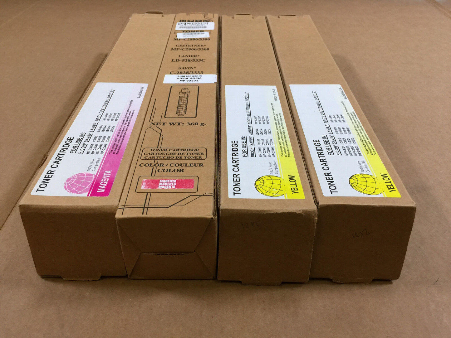 4 Compatible With Ricoh Savin Lanier C2800 C3300 C3001 C3501 M&YToner FedEx 2Day - copier-clearance-center