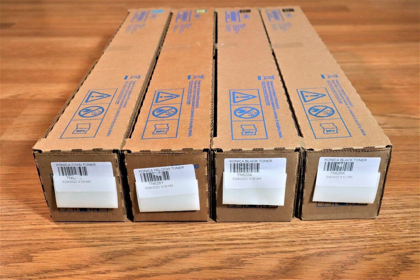 Genuine Konica TN626 Toner Cartridges CYKK ACV1130,1230,1430 BH C450i,550i,C650i - copier-clearance-center