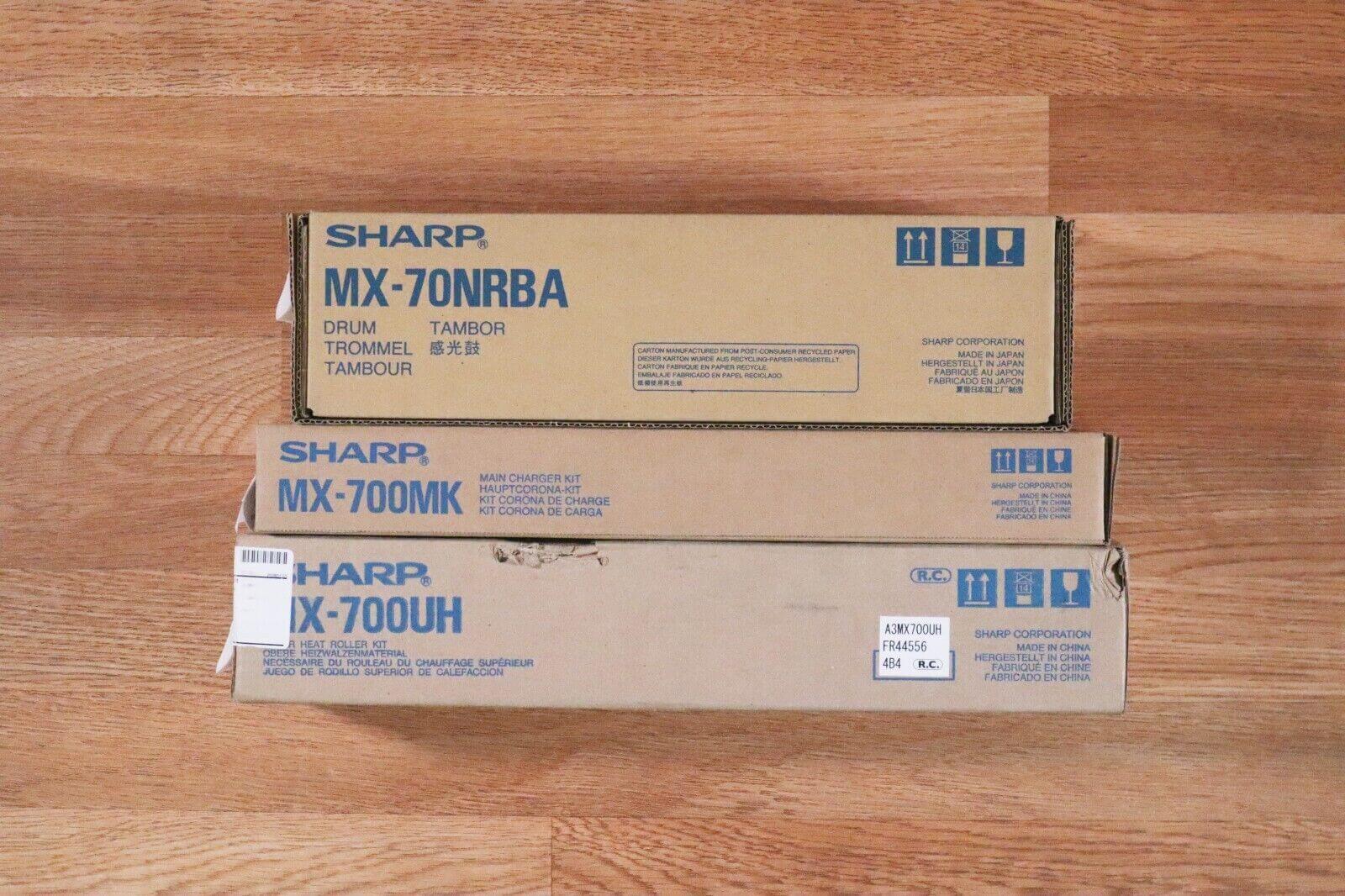 Sharp MX-70NRBA Drum MX-700MK Main Charger MX-700UH Heat Roller MX-5500,MX-6200N - copier-clearance-center