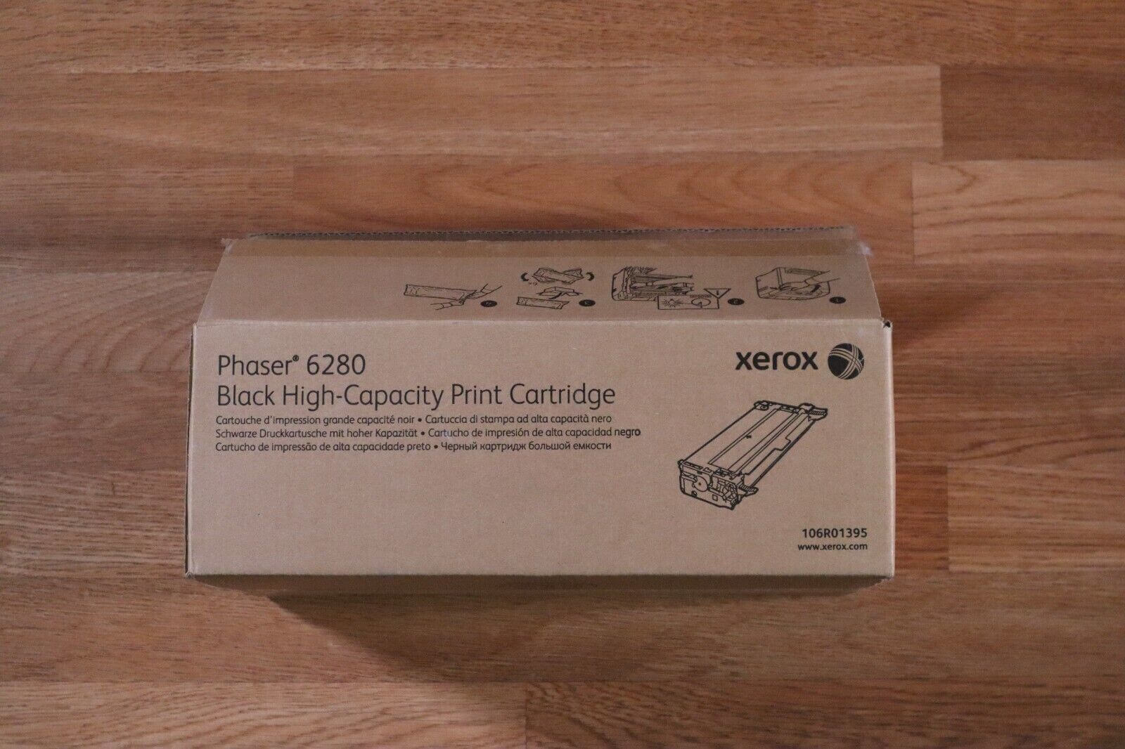 Open Box Xerox Phaser 6280 Black Toner Cartridge 106R01395 6280DN 6280N Same Day - copier-clearance-center