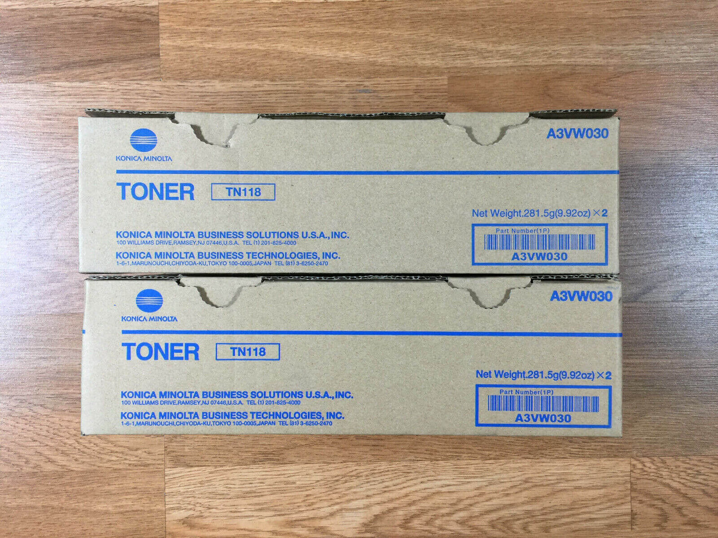 Lot of 2 Genuine Konica TN118 Black Toner For Bizhub 215 Same Day Shipping - copier-clearance-center