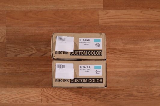 Lot Of 2 Genuine Riso Ink Custom Color S-6753 Teal 2 Pack Same Day Shipping!! - copier-clearance-center