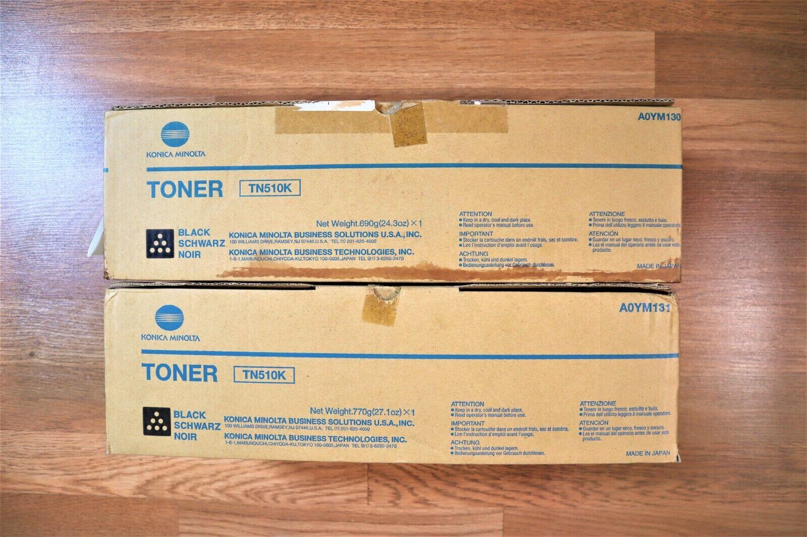 Open Lot Of 2 Konica TN510 Toner Black For Bizhub Pro C500 Printer Same Day Ship - copier-clearance-center