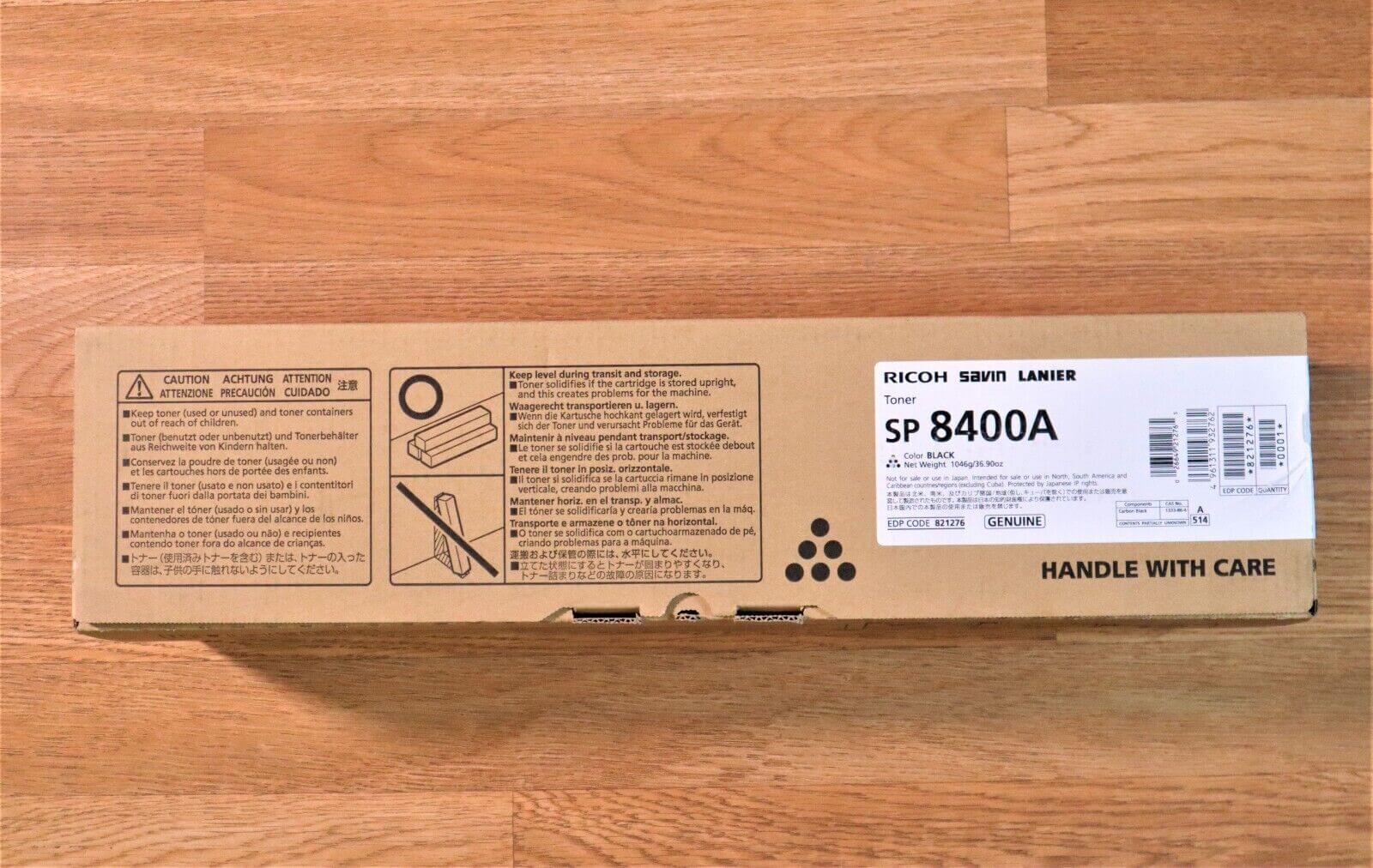 Genuine NEW Ricoh SP 8400A  Black Toner Cartridge EDP.821276 Same Day Shipping!! - copier-clearance-center
