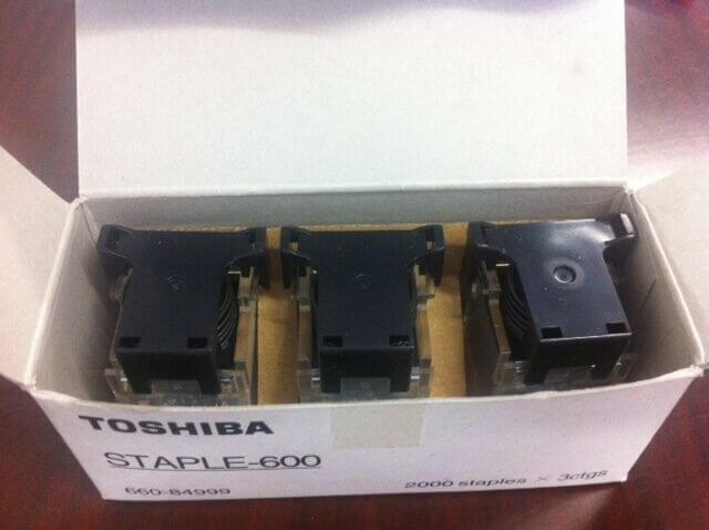 Genuine NEW Toshiba Staples *600* (three cartridges per box) -Same Day Shipping! - copier-clearance-center
