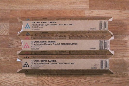 Ricoh Savin Lanier MPC400 CMK Toner Set EDP:841725,26,27 For MP C400,C240,LD140C - copier-clearance-center