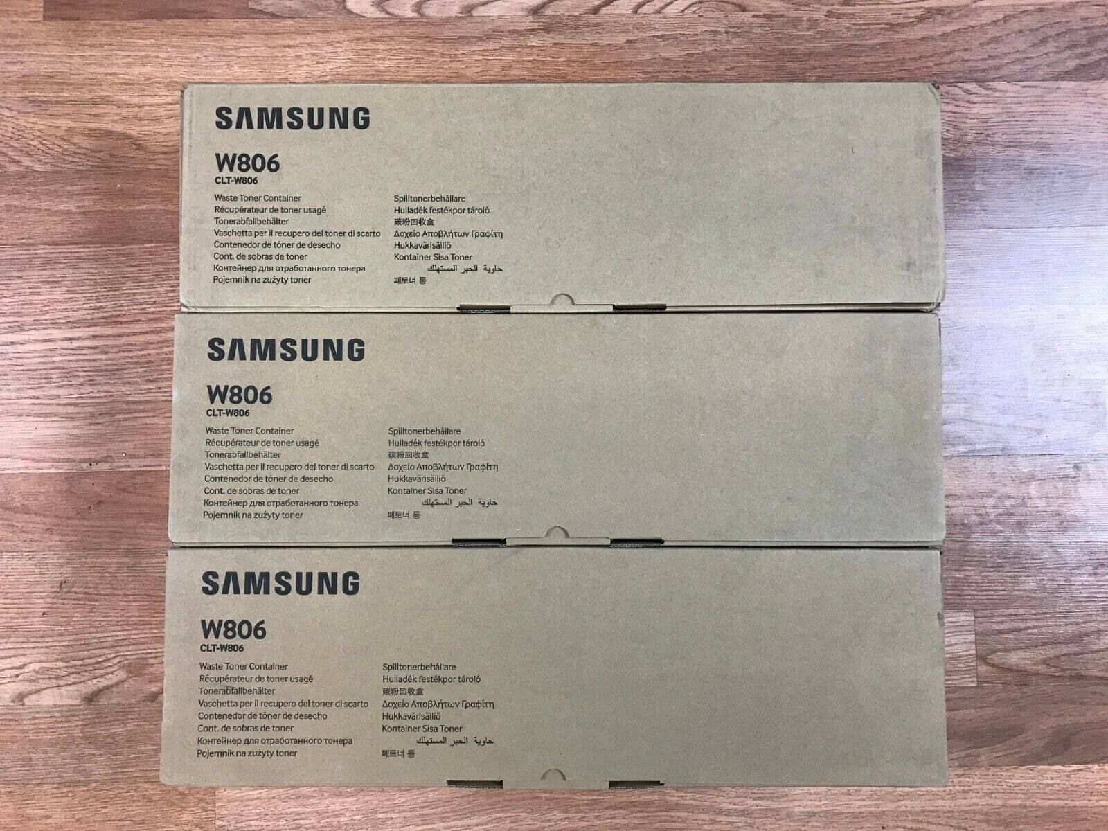 (Lot of 3) New in Box Samsung CLT-W806 Waste Toner Container *Same Day Shipping! - copier-clearance-center