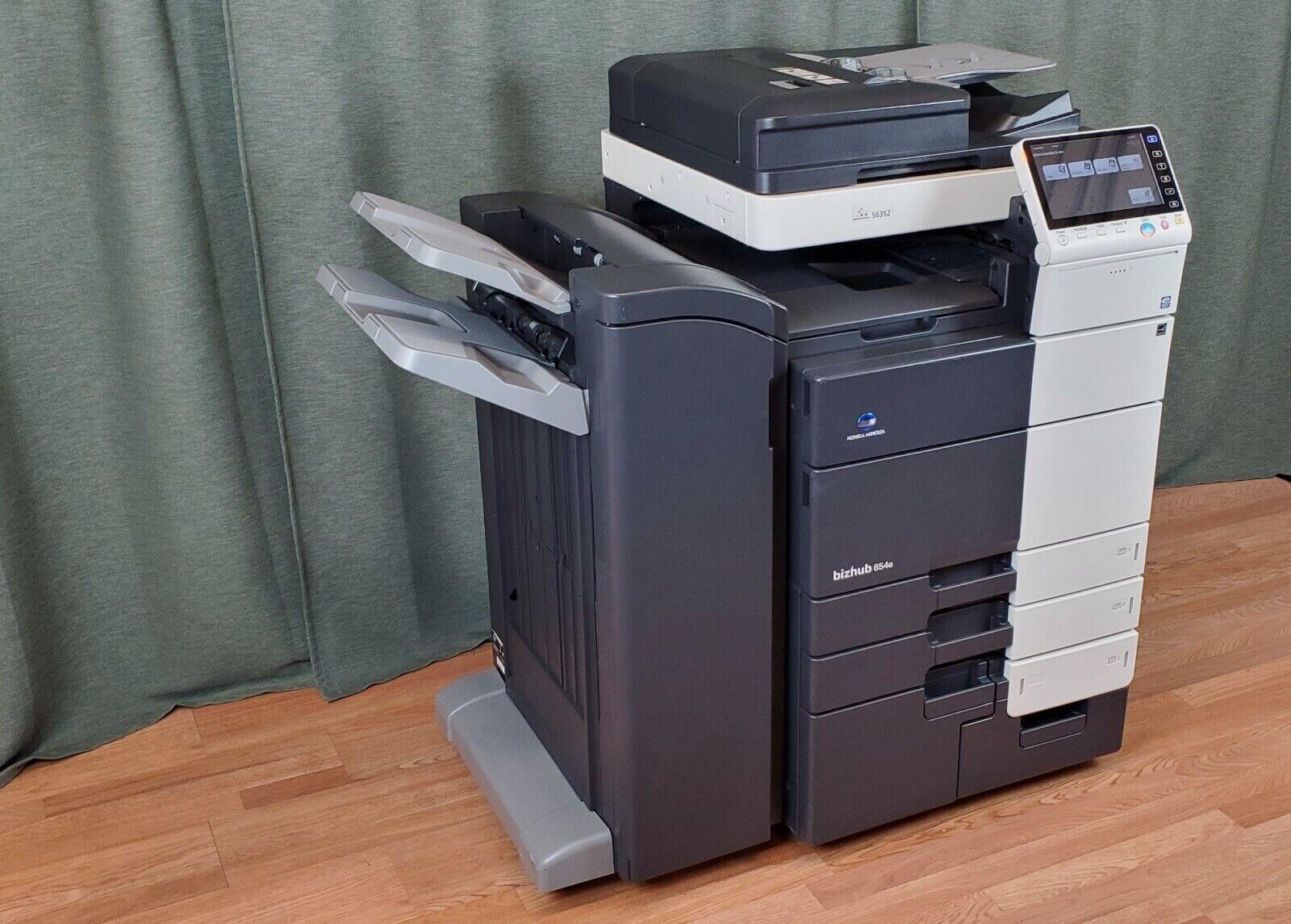 Konica Minolta Bizhub 654e B/W Copier Printer Scan, Fax, USB, Network Low 160k - copier-clearance-center