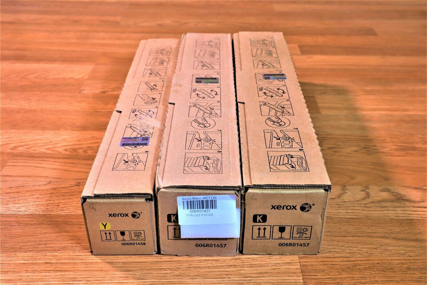 Xerox YKK Toner Set 006R01457,58 For WC 7120/7125/7220/7225/7220i FedEx 2Day!!! - copier-clearance-center