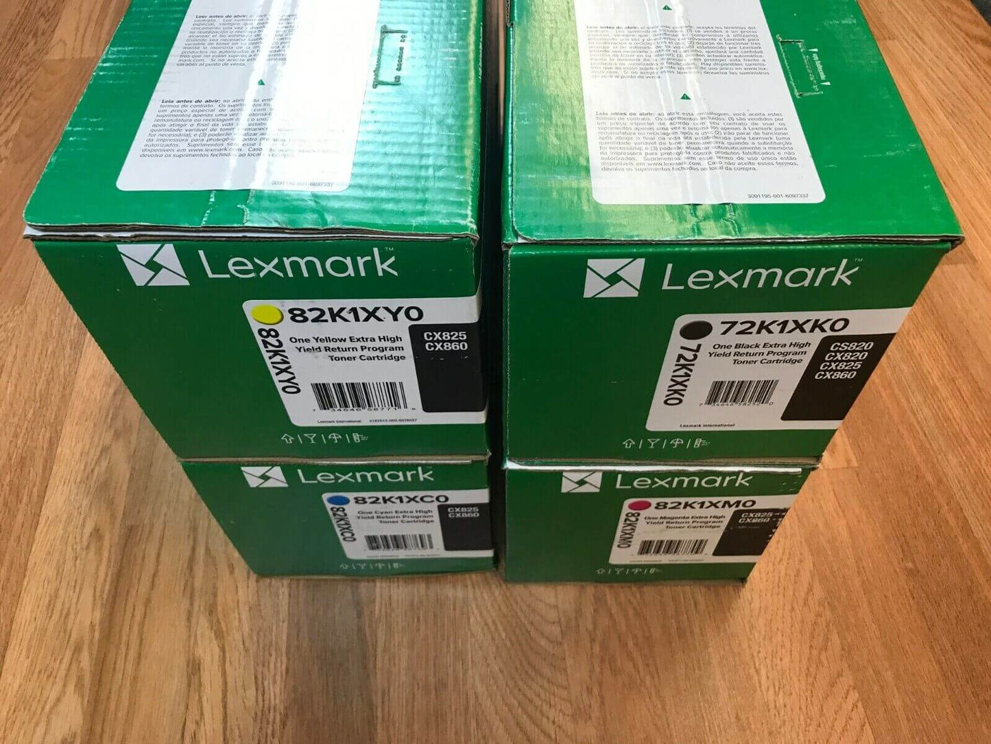 OEM Lexmark 82K1XC0/M0/Y0/K0 CMYK Extra HY Toner CX825/CX860 FedEx Ground - copier-clearance-center
