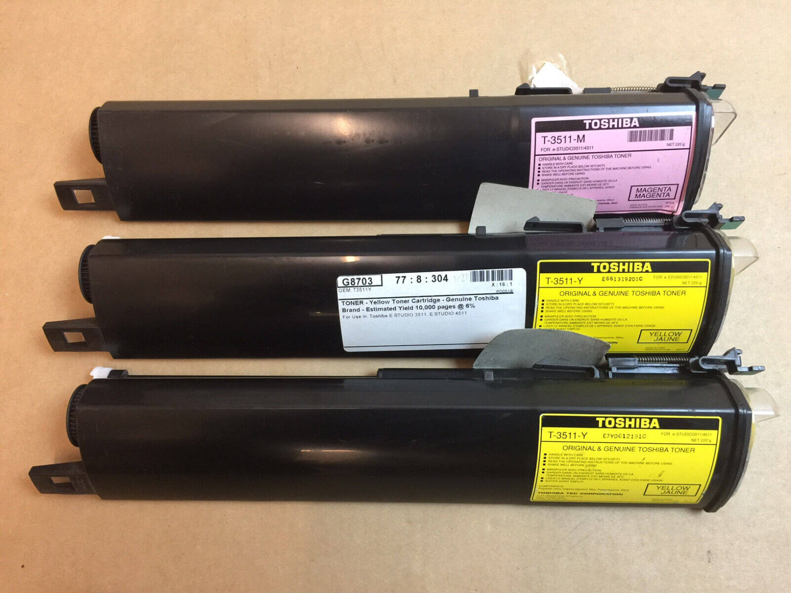Toshiba T-3511 (M,Y) Toner Cartridges for e-Studio 3511/4511 SAME DAY SHIPPING!! - copier-clearance-center