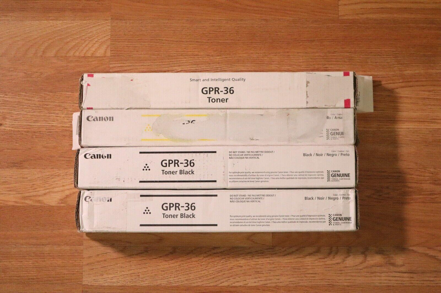 Lot of 4 Canon GPR-36 MYKK Toner Set For iR  C2020/C2025/C2030/C2220/C2225/C2230 - copier-clearance-center