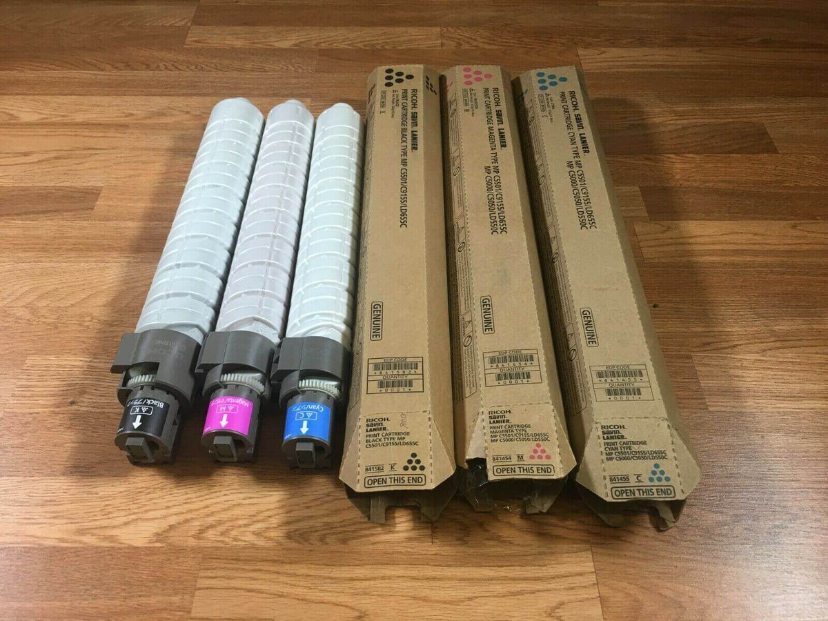 Savin Vs Ricoh 3 Ricoh Savin Lanier MP C5501 CMK EDP 841455 841454 841582 FedEx 2Day