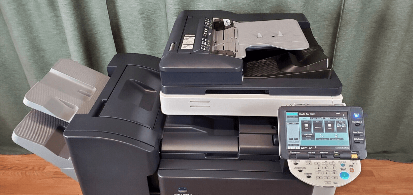 Konica Minolta Bizhub C452 Color Copier Printer Scanner Fax Finisher Low 316k - copier-clearance-center