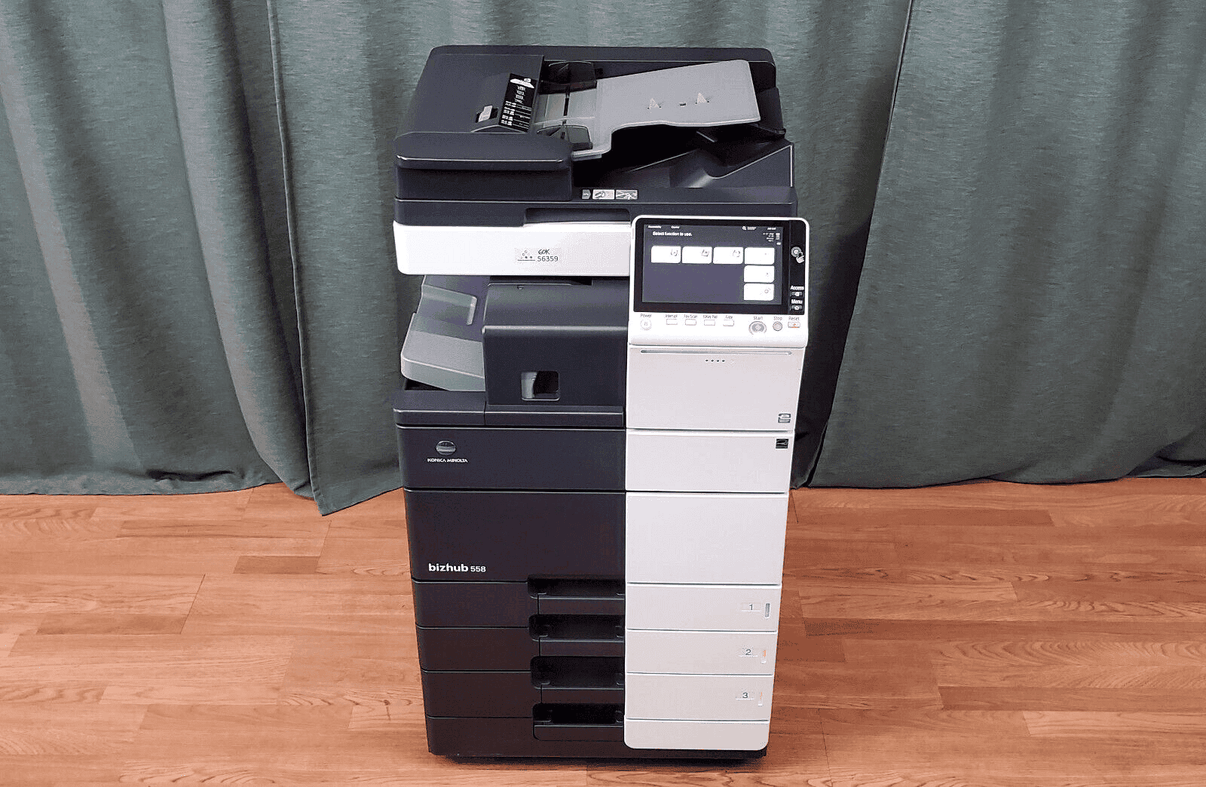 Konica Minolta Bizhub 558 Black & White Copier Printer Staple Finisher