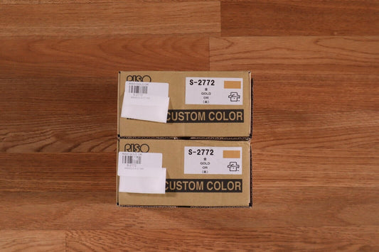 Lot Of 2 Genuine Riso Ink Custom Color S-2772 Gold 2 Pack Same Day Shipping!! - copier-clearance-center