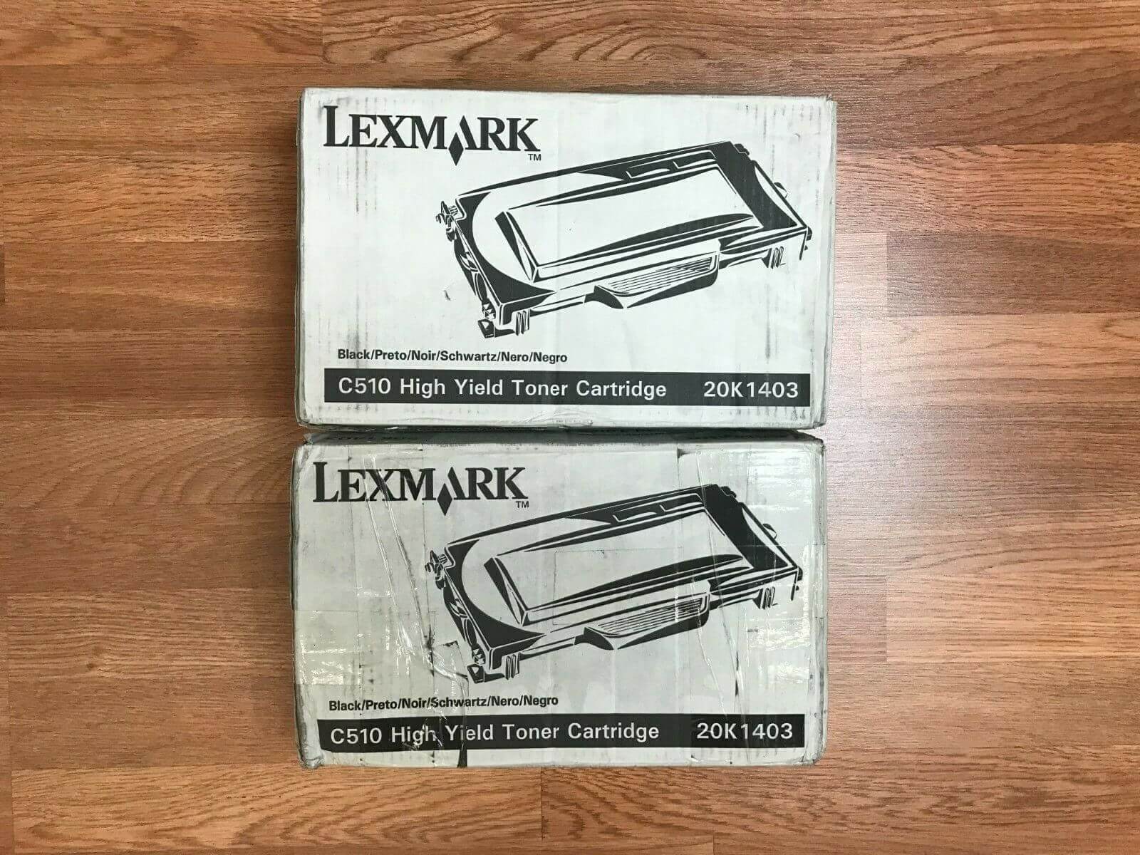 Lot of 2 Lexmark C510 High Yield Black Toner Cartridge 20K1403 Same Day Shipping - copier-clearance-center