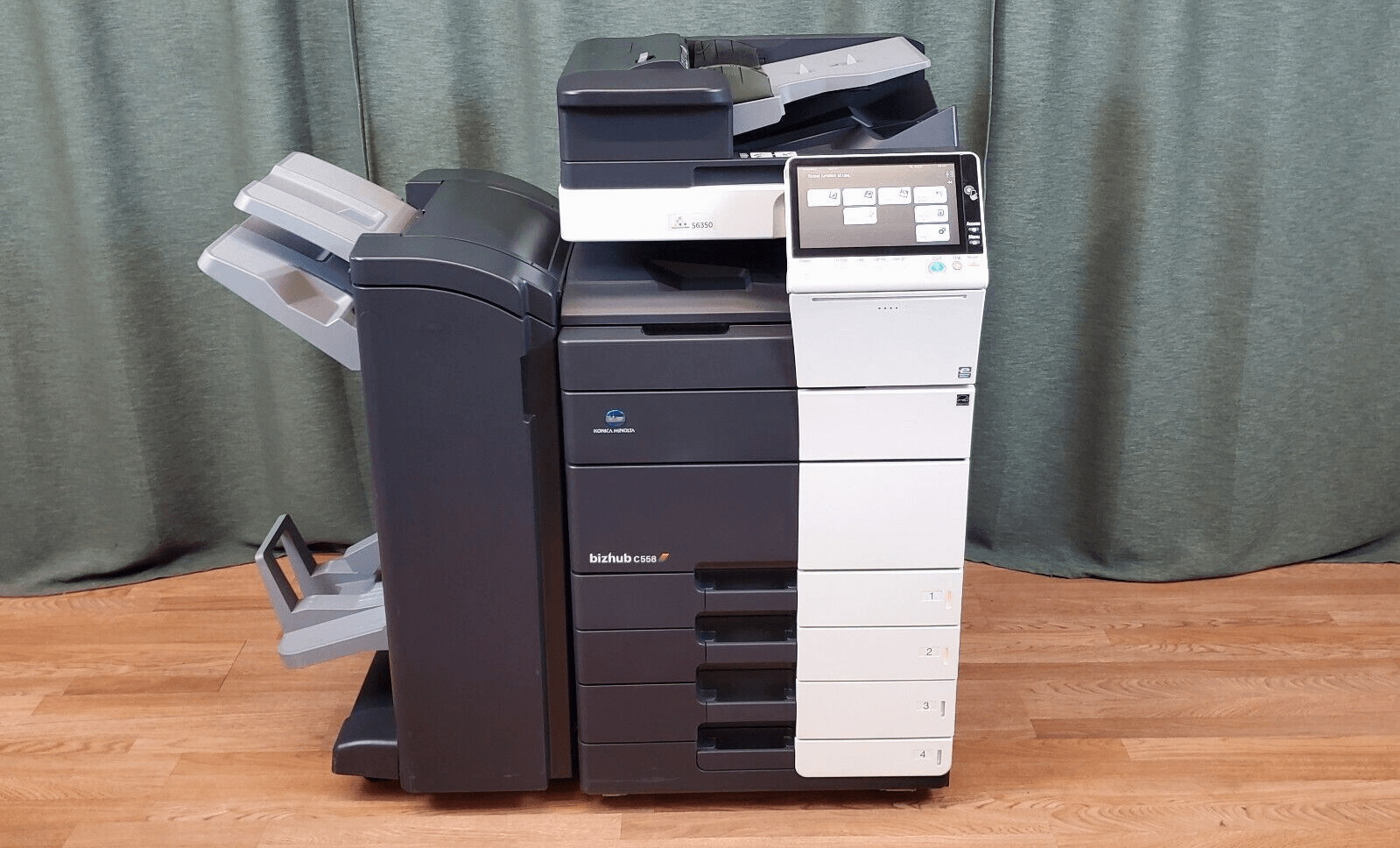 Konica Minolta Bizhub C558 Color Copier Printer Book Finisher Low Usage 124k!!!! - copier-clearance-center