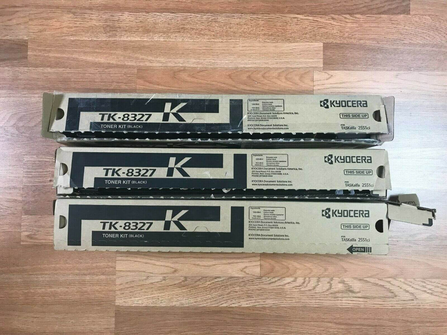3 Genuine Kyocera TK-8327 Black Toner Kit For TASKalfa 2551ci  Same Day Shipping - copier-clearance-center