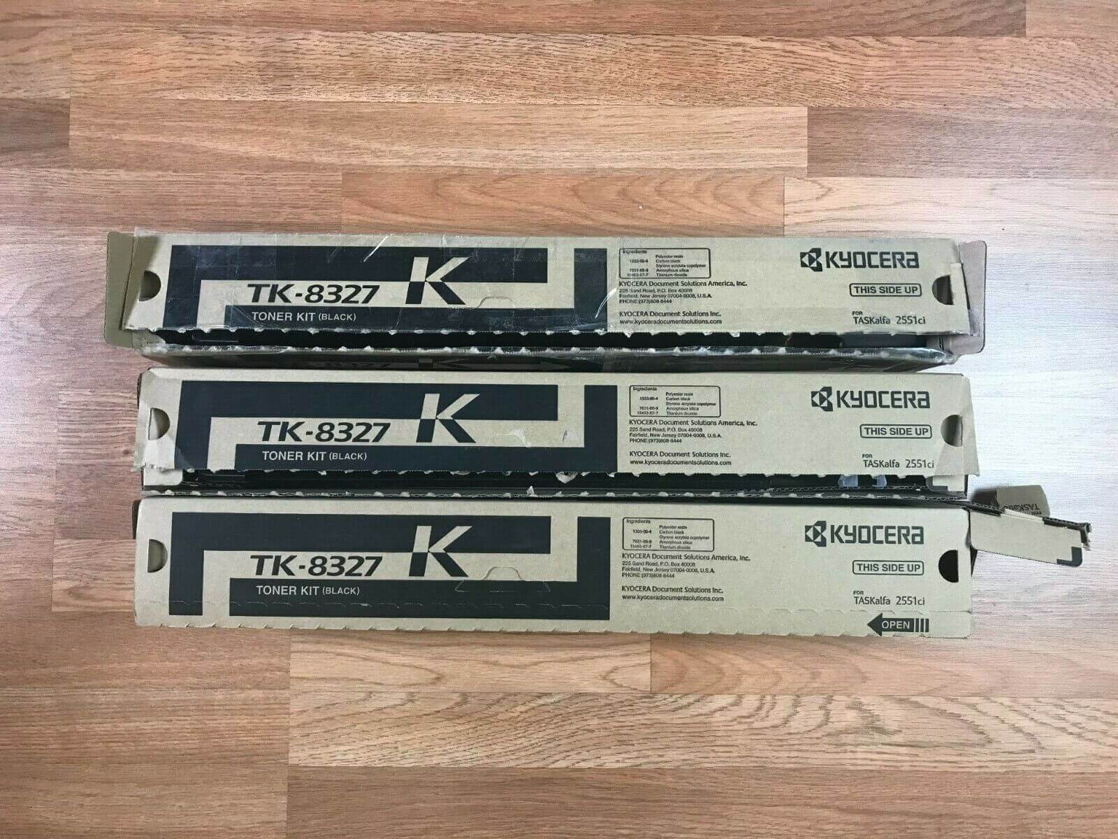 3 Genuine Kyocera TK-8327 Black Toner Kit For TASKalfa 2551ci  Same Day Shipping - copier-clearance-center