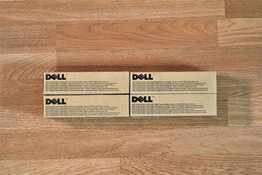 Genuine Dell CMYK Toner Set For Dell 2130cn 2135cn FM065 FM067 FM066 FM064 - copier-clearance-center