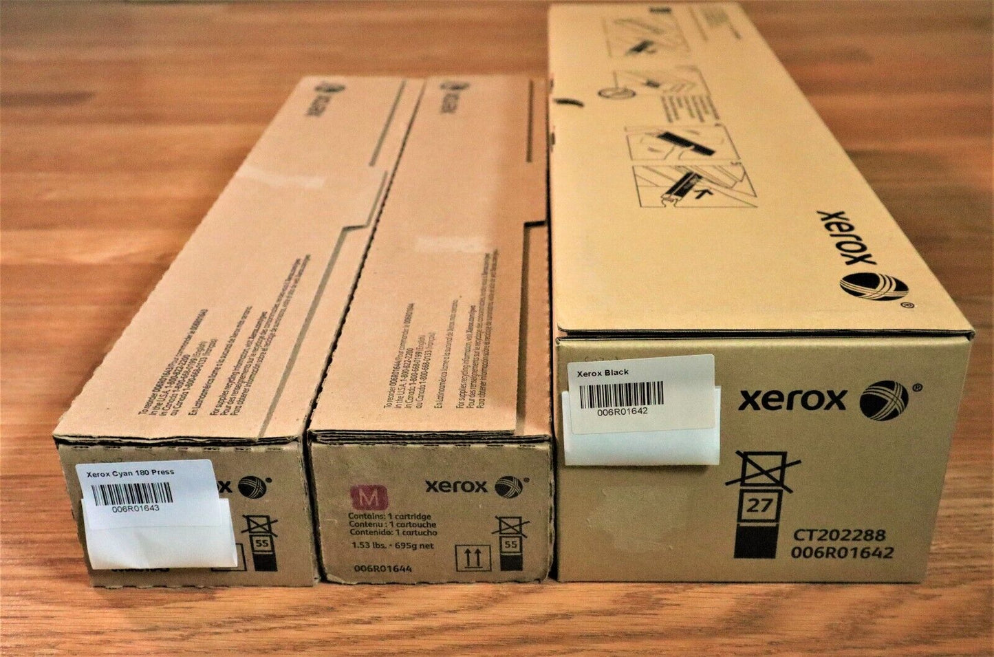 Xerox Toner C,M,K No Hologram For Versant 80, 180, 280 Press EDP:006R01642,43,44 - copier-clearance-center