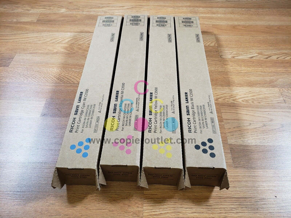 Genuine Ricoh NEW Genuine Ricoh 842251,52,53,54 for Ricoh IMC3500/C3000 CMYK Toners