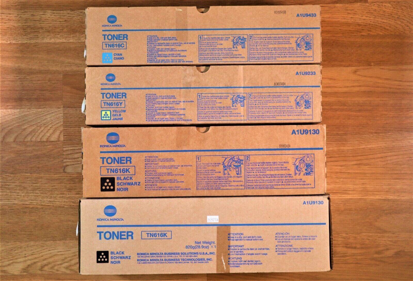 Genuine Konica TN616 Toners C,Y,K(2) For BH Press C6000 With Same Day Shipping! - copier-clearance-center