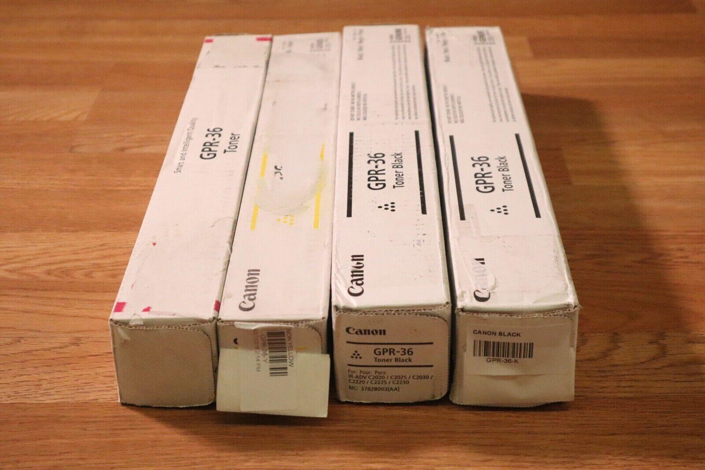 Lot of 4 Canon GPR-36 MYKK Toner Set For iR  C2020/C2025/C2030/C2220/C2225/C2230 - copier-clearance-center