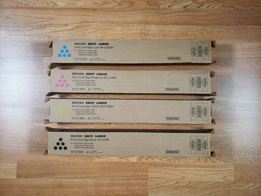 Ricoh Savin Lanier IM C2500H/C2000 CMYK Toner Set EDP: 842307-10 FedEx 2Day Air! - copier-clearance-center